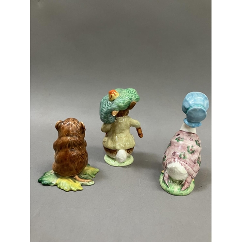 26 - Three Beswick Beatrix Potter 'Jemima Puddleduck', 'Timmie Willie from Johnny Town-Mouse' and 'Benjam... 