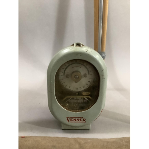 232 - An NPP folding tripod together with a 1950's Venner 20amp time switch