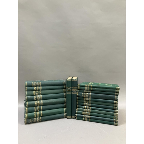 123 - Uniform gilt pictorial bindings, The works of Charles Dickens Household edition, pub. London Chapman... 