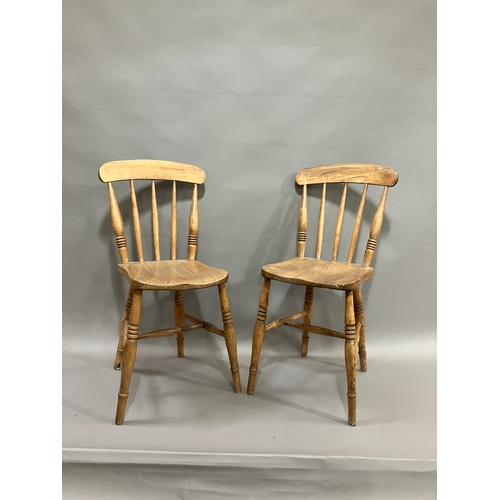 136 - A pair of pine kitchen chairs