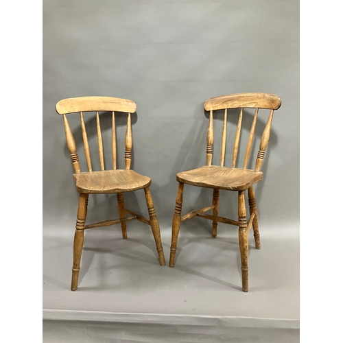 136 - A pair of pine kitchen chairs