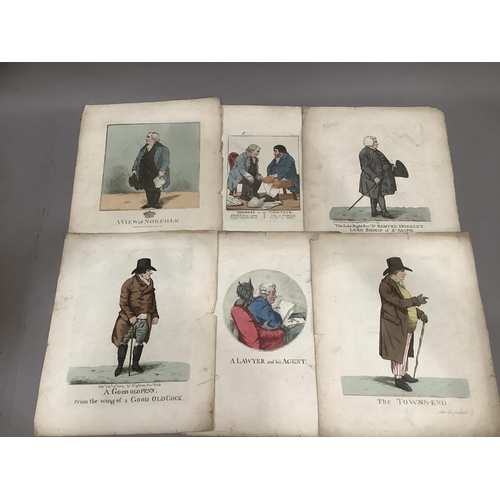 304 - After Richard Dighton, a collection of six coloured engravings, unframed