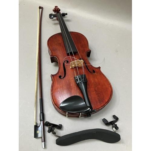 65 - Murdoch & Murdoch Co London 'The Maidstone' violin, having  a two piece back with case and bow, 36cm