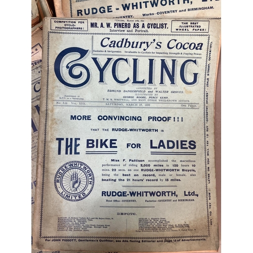 469 - A large collection of Cycling magazine from the year 1897