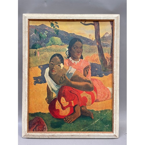 88B - After Paul Gaugin 'Nafea,' print in white frame