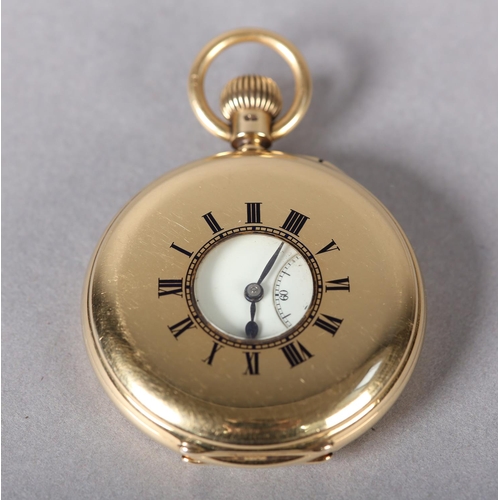 271 - AN EDWARD VII POCKET WATCH BY ASPREY & CO, in 18ct gold half hunter case London 1907 for Fred Thomas... 