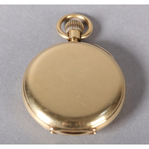 271 - AN EDWARD VII POCKET WATCH BY ASPREY & CO, in 18ct gold half hunter case London 1907 for Fred Thomas... 