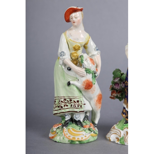 149 - A DERBY PORCELAIN FIGURE EMBLEMATIC OF SUMMER, enamelled and gilt, incised no. 125 to underside, 13c... 