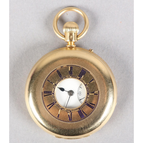 272 - A VICTORIAN POCKET WATCH BY EDWARD WHITE, 20 Cockspur St Pall Mall in 18ct gold half hunter case no.... 