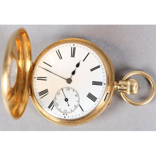 272 - A VICTORIAN POCKET WATCH BY EDWARD WHITE, 20 Cockspur St Pall Mall in 18ct gold half hunter case no.... 