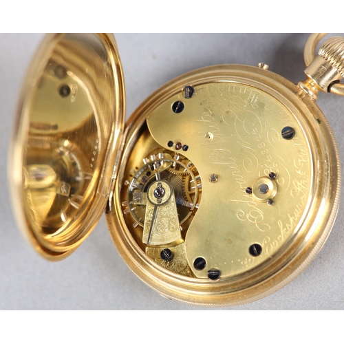 272 - A VICTORIAN POCKET WATCH BY EDWARD WHITE, 20 Cockspur St Pall Mall in 18ct gold half hunter case no.... 