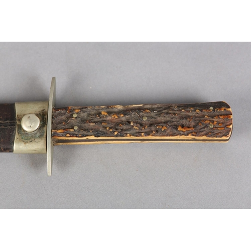 103 - A VICTORIAN DAGGER BY I SORBY SHEFFIELD tapering blade of flattened-diamond section signed to the ri... 