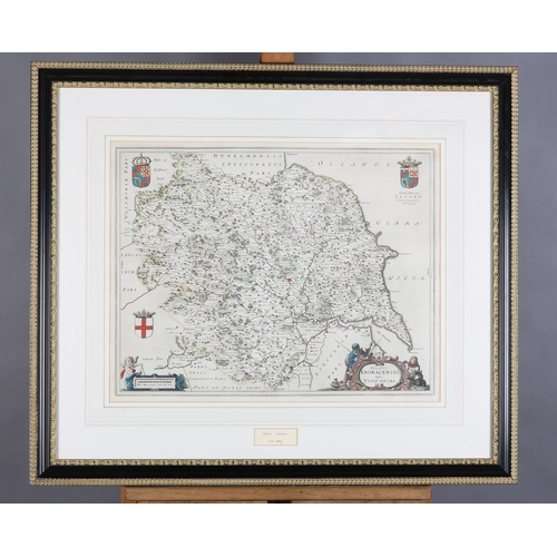 119 - BLAEU (JOHANNES) (1596-1673), Ducatus Eboracensis Anglice York Shire, hand coloured engraved map, ca... 