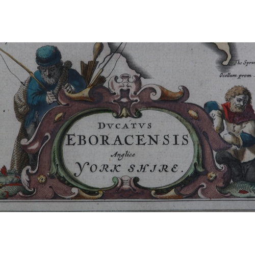 119 - BLAEU (JOHANNES) (1596-1673), Ducatus Eboracensis Anglice York Shire, hand coloured engraved map, ca... 