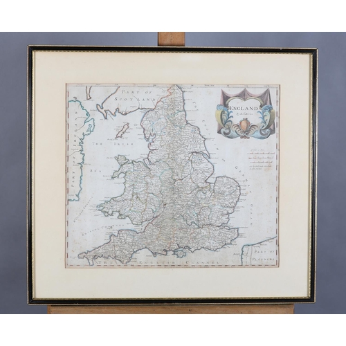 121 - ROBERT MORDEN (1650-1703), England and Hertford Shire 17th century, two engraved maps with colour, c... 