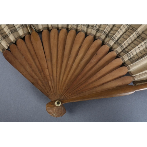 3 - An 18th century engraved fan, The Shepherd’s week, by Gay, with six medallions illustrating the poem... 