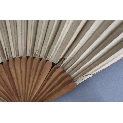 3 - An 18th century engraved fan, The Shepherd’s week, by Gay, with six medallions illustrating the poem... 