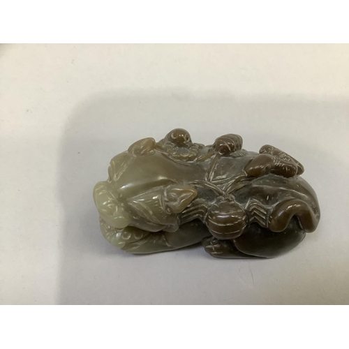 84 - Four agate carvings of natural and mythological depictions