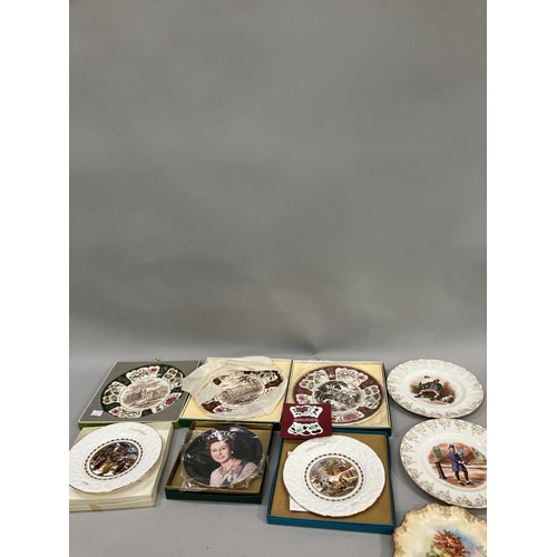 112 - Boxed Christmas plates by Masons Ironstone and Coalport, commemorative plate, Royal Doulton series p... 