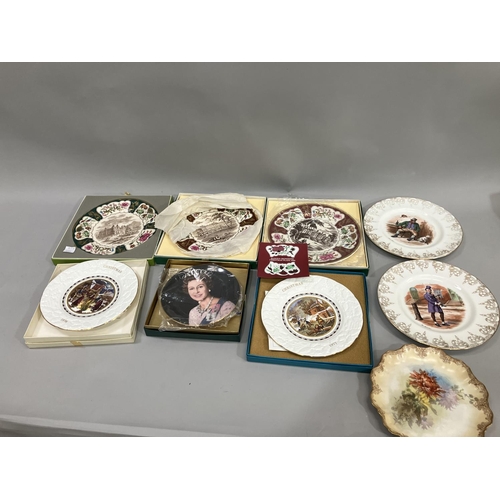 112 - Boxed Christmas plates by Masons Ironstone and Coalport, commemorative plate, Royal Doulton series p... 