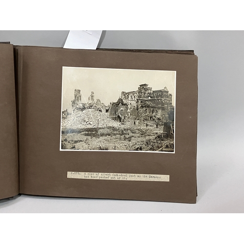 4 - A World War I album of field photographs including villages and trenches around the Somme, illustrat... 