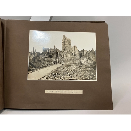 4 - A World War I album of field photographs including villages and trenches around the Somme, illustrat... 