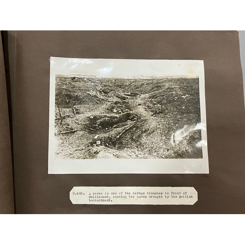 4 - A World War I album of field photographs including villages and trenches around the Somme, illustrat... 