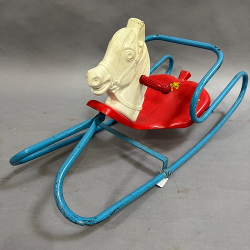 87 - A child's mid century rocking horse possibly manufactured by Leeway