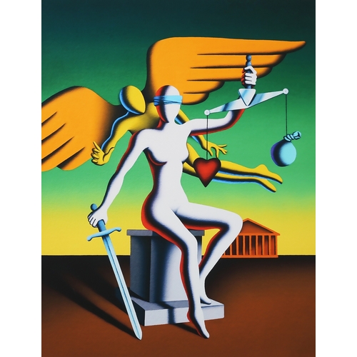 146 - Mark Kostabi (American, b.1960), The Heart of The Matter, giclée in colours, signed and dated 2020, ... 