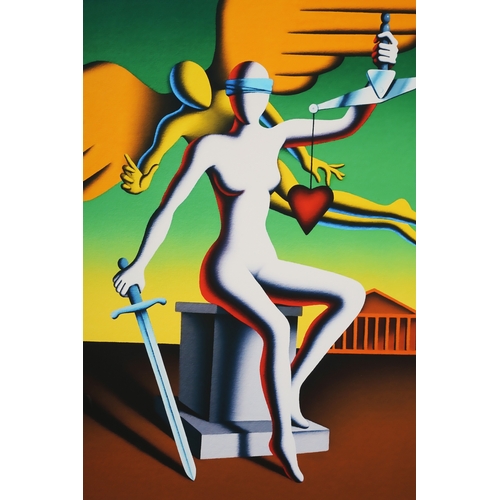 146 - Mark Kostabi (American, b.1960), The Heart of The Matter, giclée in colours, signed and dated 2020, ... 