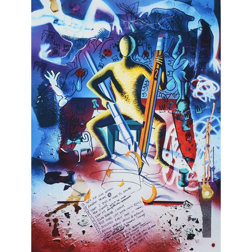 145 - Mark Kostabi (American, b.1960), The Sharper Wit, giclée in colours, signed and dated 2020, no.25/50... 