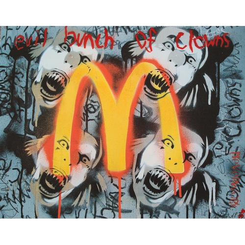 105 - ARR Never Work (British 1979), Evil Bunch of Clowns, colour print, AP 3/5, signed and stamped 2009, ... 