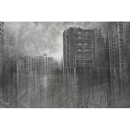 132 - ARR Rourke Van Dal (Craig Everitt) British 20/21st  Dark Walks Home - Smoke, giclee print, monochrom... 