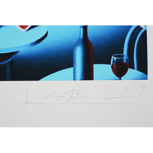 148 - Mark Kostabi (American b. 1960), Long Story Short, screenprint in colours, signed and dated 2019, no... 