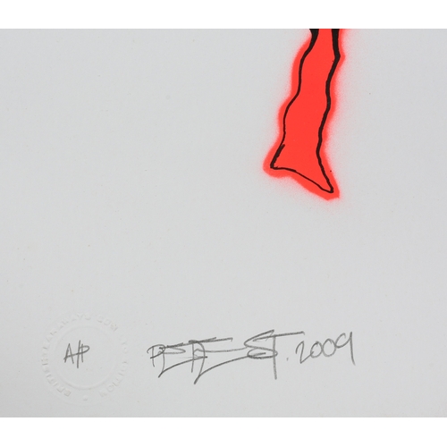 135 - ARR Pete Street aka Detest Petest (b1975), Beetle, serigraph in red and black, signed and dated 2009... 