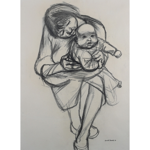 38 - ARR Derrick Greaves (1927-2002) Mother and Child, charcoal, signed and dated (19)56 to lower right 5... 