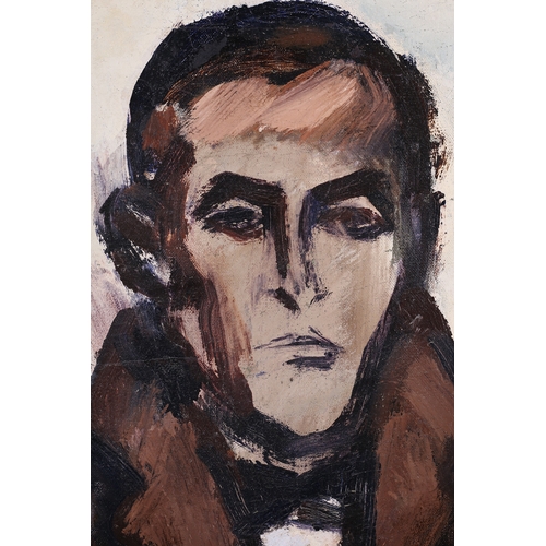 6 - ARR Joash Woodrow (1926-2006), portrait of Anthony Piggot, head and shoulders, oil on canvas, c.1960... 