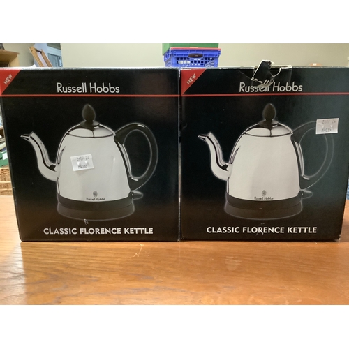 81 - Two Russell and Hobbs classic Florence kettles, boxed as new