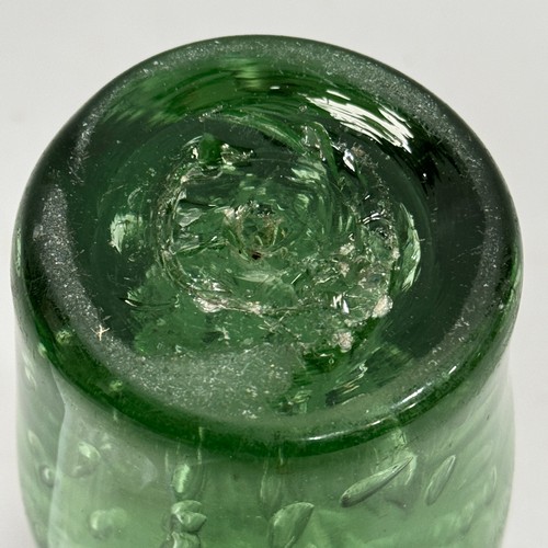 32B - A Victorian green glass dumps