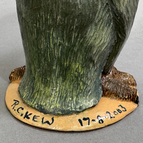 53 - Robert Kew Creations (20/21st Century), A pottery penguin jar and cover inspired by Martin Bros, on ... 