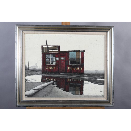 15 - ARR Stuart Walton (b1933) Shoe Repairs, Bradford, oil on canvas, signed and dated 19(78) to lower ri... 