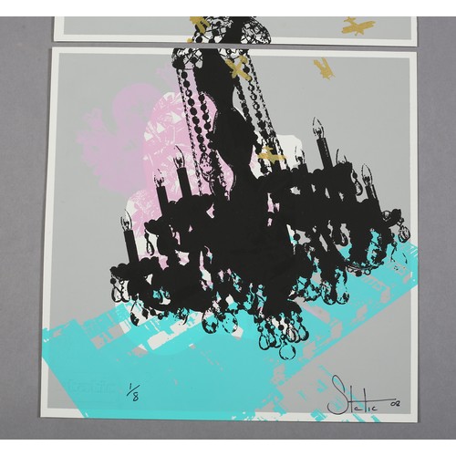 101 - ARR Static (Craig Evans and Tom Jackson) (20/21st century), Chinook Chandelier, screen-print in colo... 