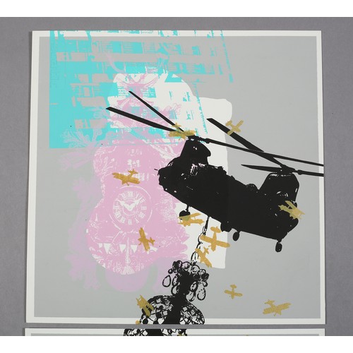 101 - ARR Static (Craig Evans and Tom Jackson) (20/21st century), Chinook Chandelier, screen-print in colo... 