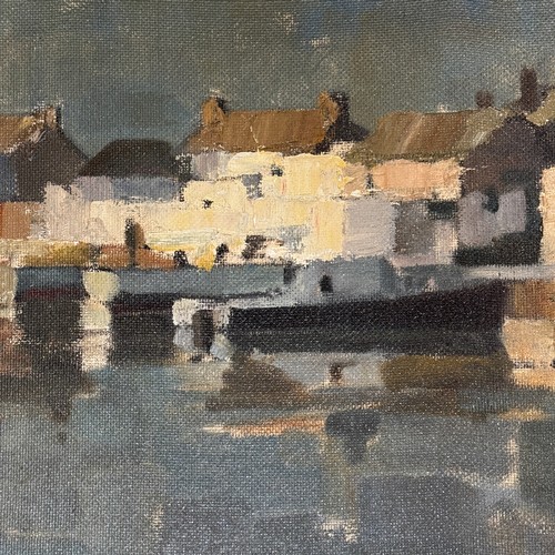 24 - ARR Millicent E Ayrton (1913-2000) St. Mary's Harbour, Scillies, oil on board, signed to lower left,... 