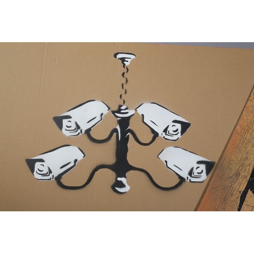 113 - ARR Maddy Dickerson (20/21st Century), Candelabra No.2 spray paint stencil on canvas, signed and no.... 