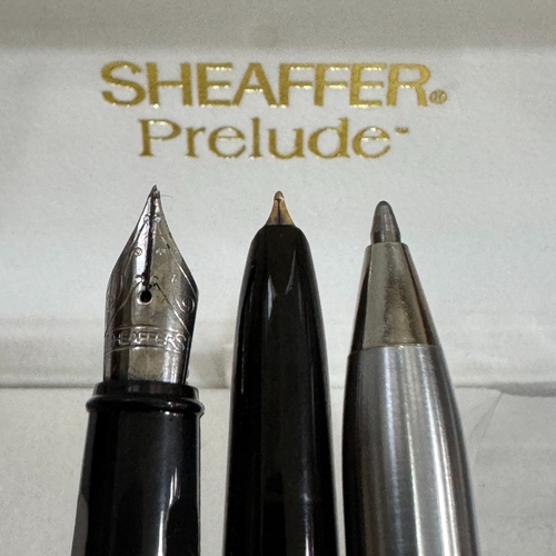 60 - A Sheaffer brushed white metal roller ball pen, presentation National Blood Service 50 donations and... 