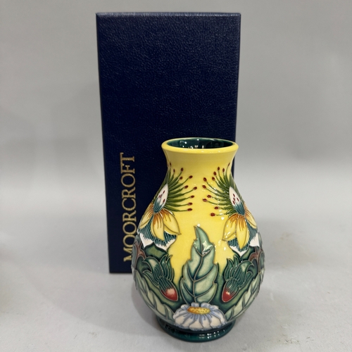 6 - A Moorcroft Indian Summer vase, no.43/50 circa 1998, signed to to underside M Slaney, 13.5cm high, w... 