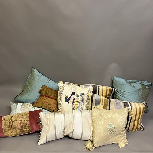 78 - A collection of decorative cushions in one box