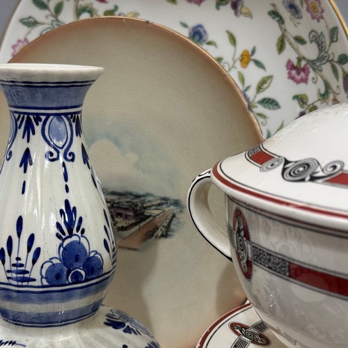 171 - A Minton 'Haddon Hall' fruit bowl, 29cm diameter together with an Ainsley 'Cottage Garden' Bowl 25cm... 