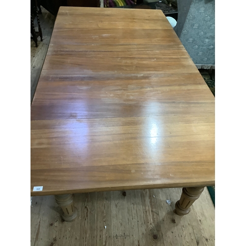 360 - A Riley's mahogany quarter sized snooker table with dining table top in five leaves, on turned and f... 